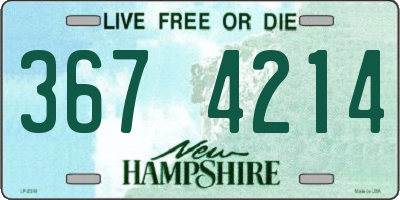 NH license plate 3674214