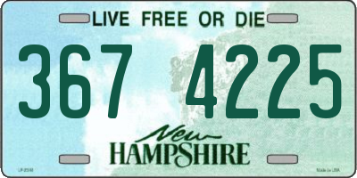 NH license plate 3674225