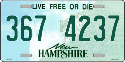 NH license plate 3674237