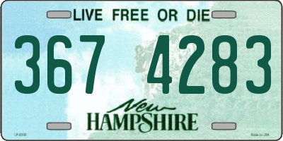 NH license plate 3674283