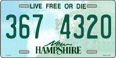 NH license plate 3674320