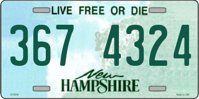 NH license plate 3674324