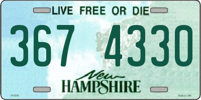 NH license plate 3674330