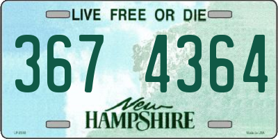 NH license plate 3674364