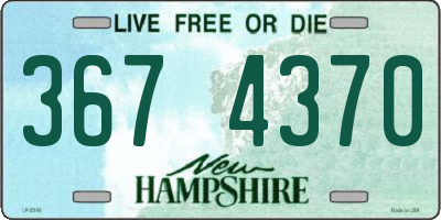 NH license plate 3674370