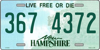 NH license plate 3674372