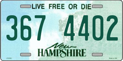 NH license plate 3674402