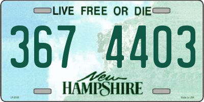 NH license plate 3674403