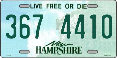 NH license plate 3674410