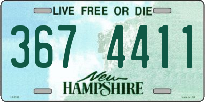 NH license plate 3674411