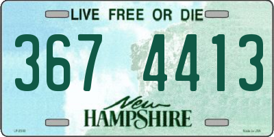 NH license plate 3674413