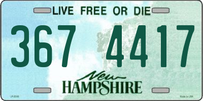 NH license plate 3674417