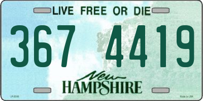 NH license plate 3674419