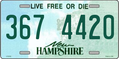 NH license plate 3674420