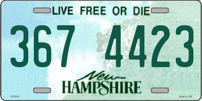 NH license plate 3674423