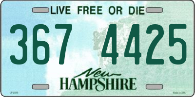NH license plate 3674425