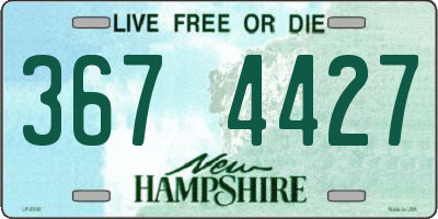 NH license plate 3674427