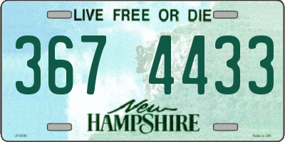 NH license plate 3674433