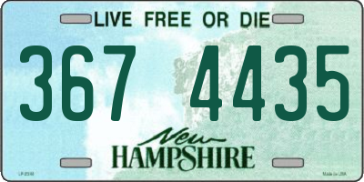 NH license plate 3674435