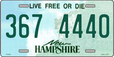 NH license plate 3674440
