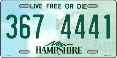 NH license plate 3674441