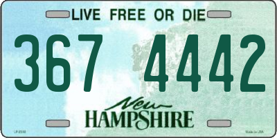 NH license plate 3674442