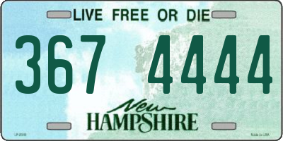 NH license plate 3674444