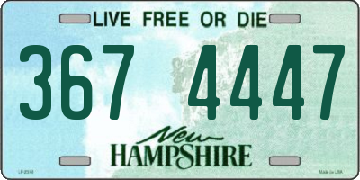 NH license plate 3674447