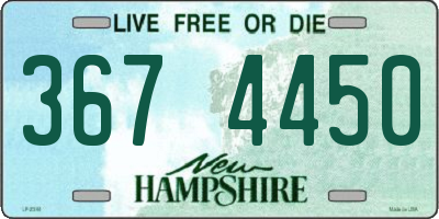NH license plate 3674450