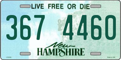 NH license plate 3674460