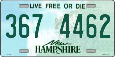 NH license plate 3674462