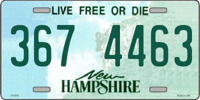 NH license plate 3674463