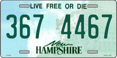 NH license plate 3674467