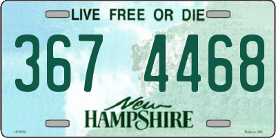 NH license plate 3674468