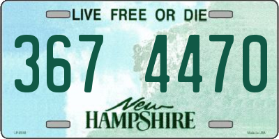 NH license plate 3674470