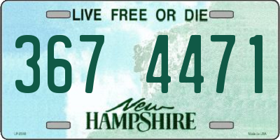 NH license plate 3674471