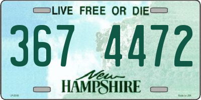 NH license plate 3674472