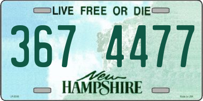 NH license plate 3674477