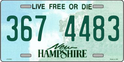NH license plate 3674483