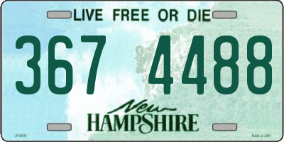 NH license plate 3674488