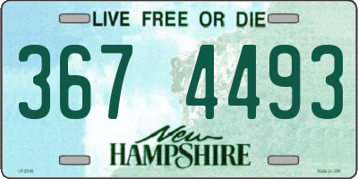 NH license plate 3674493
