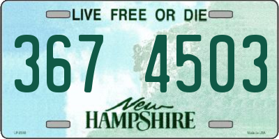 NH license plate 3674503