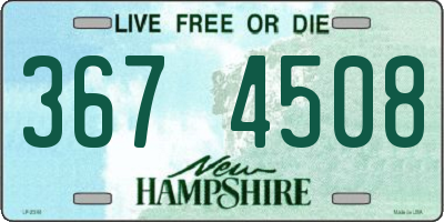 NH license plate 3674508