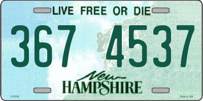 NH license plate 3674537