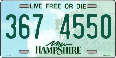 NH license plate 3674550