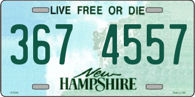 NH license plate 3674557