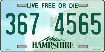 NH license plate 3674565