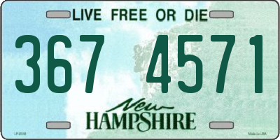 NH license plate 3674571