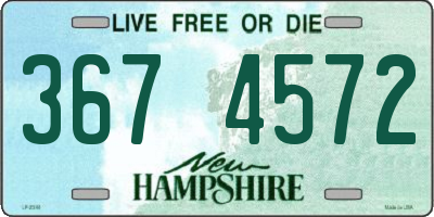 NH license plate 3674572