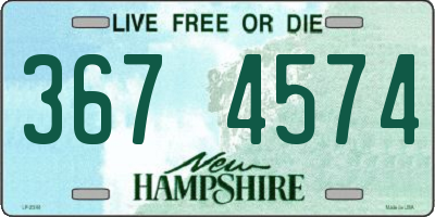 NH license plate 3674574